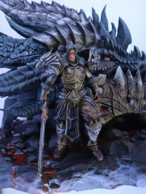 Varian Wrynn and Deathwing 3D Model