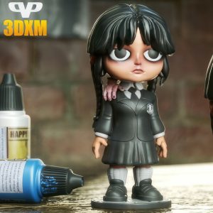 Wednesday Addams Chibi 3D Model