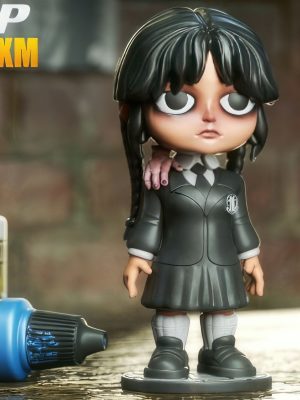 Wednesday Addams Chibi 3D Model