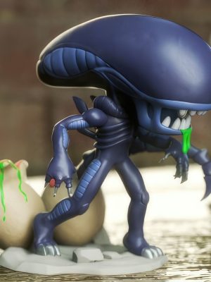 Xenomorph Chibi 3D Model