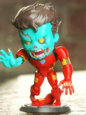 Zombie Iron Man Chibi 3D Model